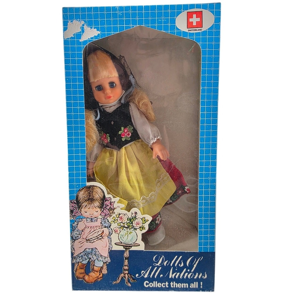 Vintage Dolls of All Nations Switzerland 7.5"‎ Doll - Sleep Eyes